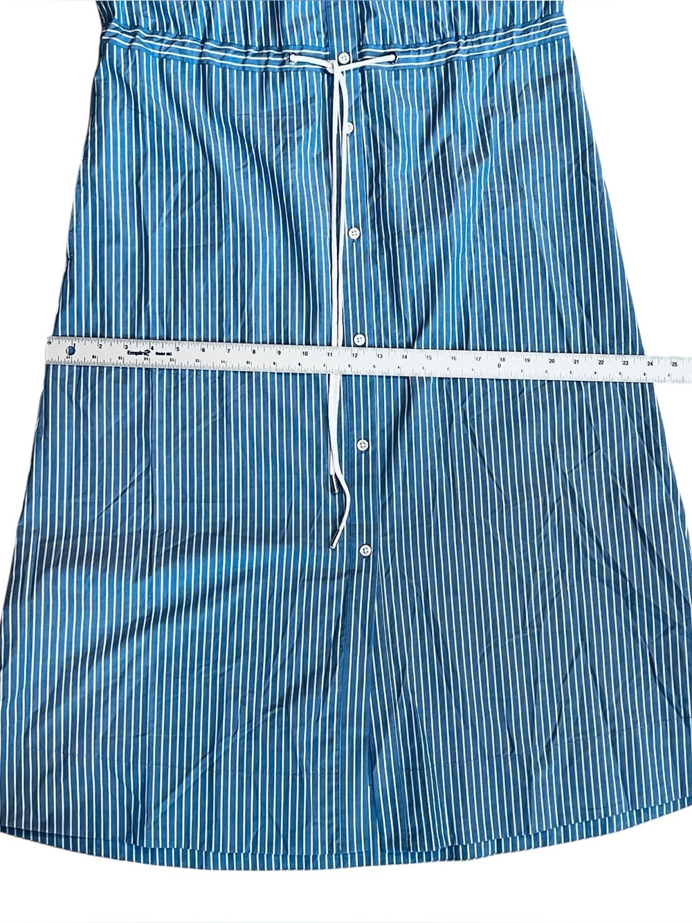 Rails Women’s Sz S Blue White Stripe Shivonne Midi Dress Button Front - Picture 13 of 14